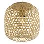 Pendant light Mirena I 1-light bamboo mixed fabric 1