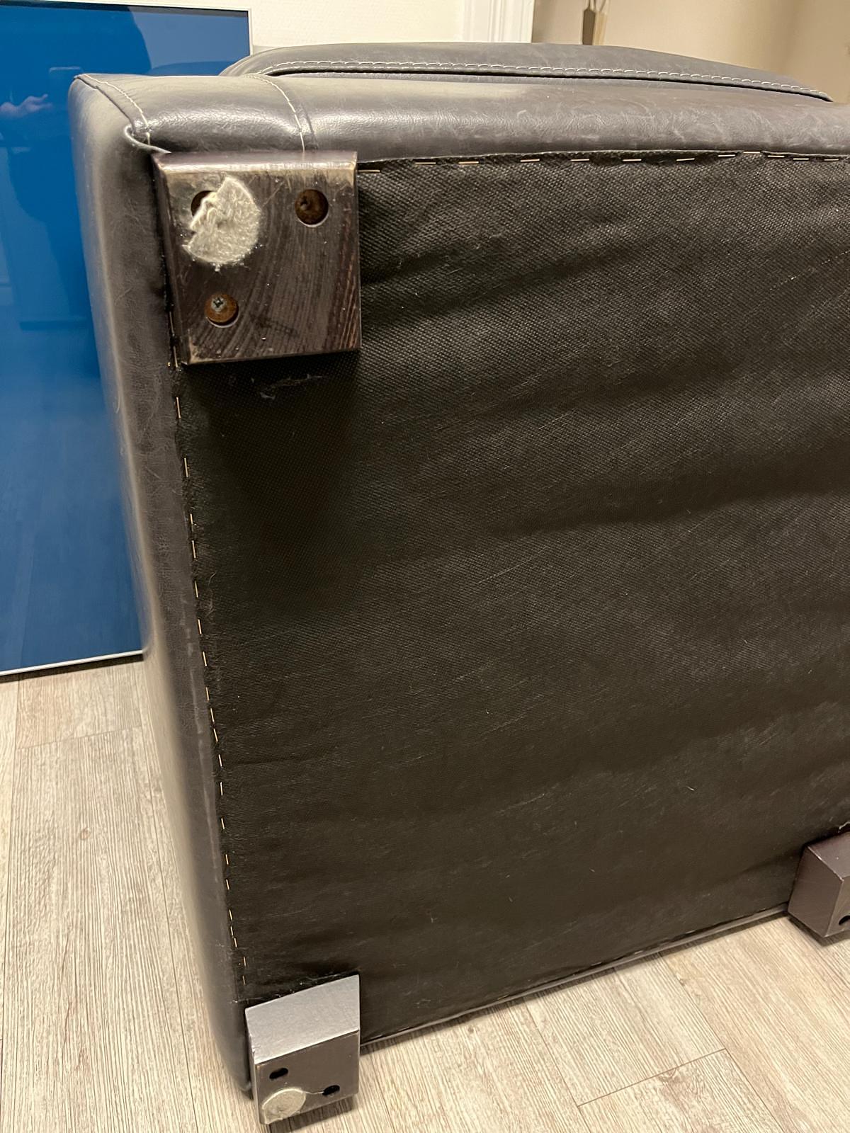 Ledersessel Graubraun  6