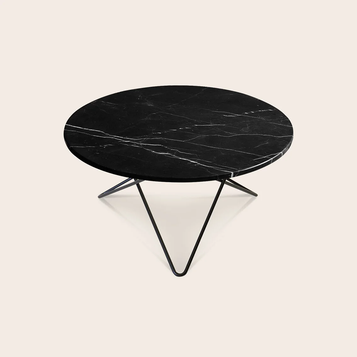 O Coffee table Marble Black Ø 80cm 0