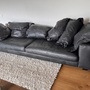 Al Jazar Sofa 4-Sitzer Leder Holz Schwarz 4