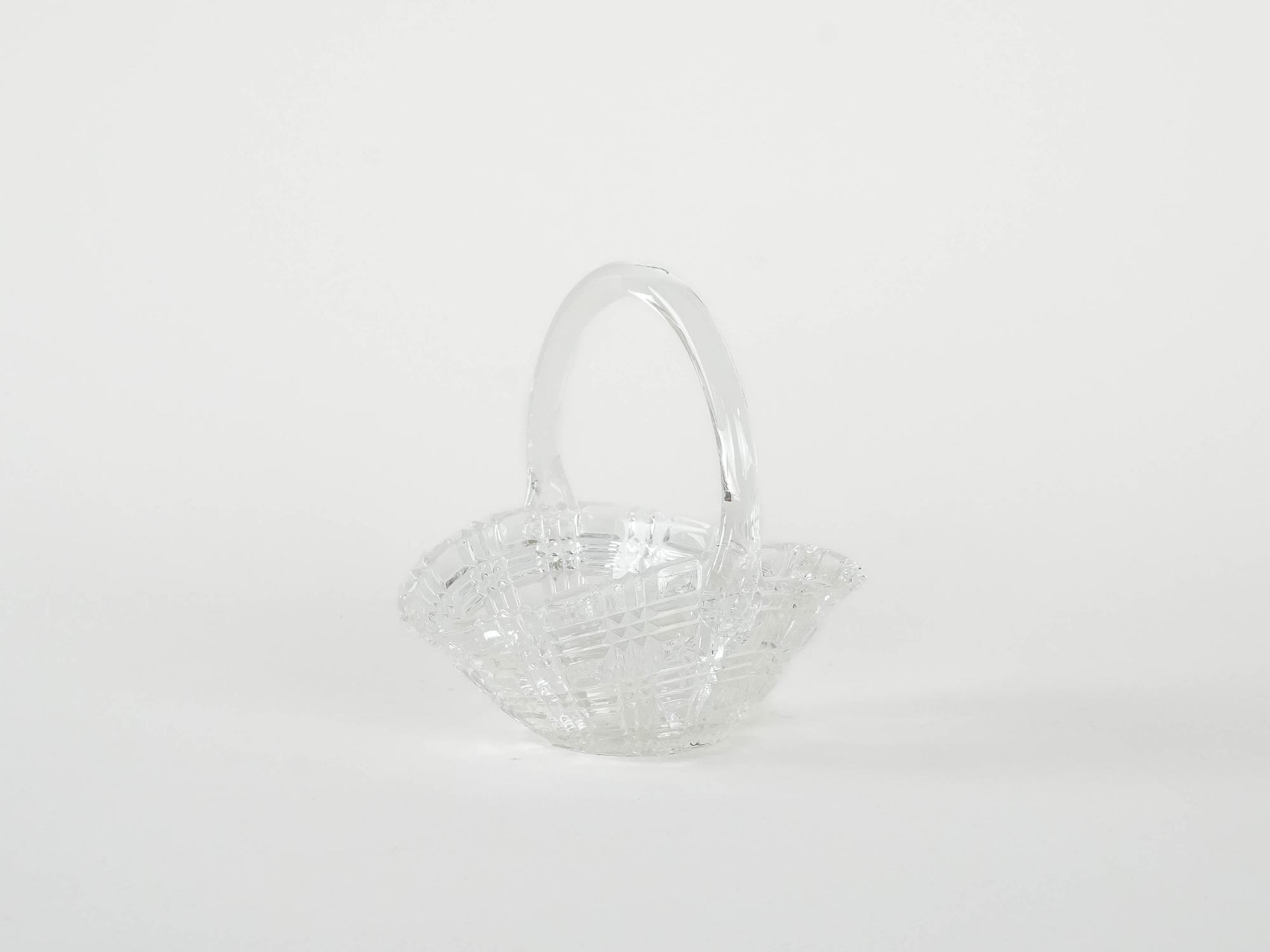Basket Sugar bowl Transparent 1970s 3