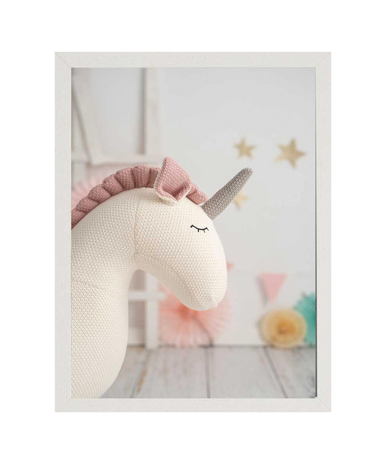 Kinderbild mit Rahmen Einhorn Mehrfarbig 0