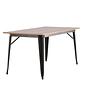 Tempe  Dining table MDF Black/Walnut 8