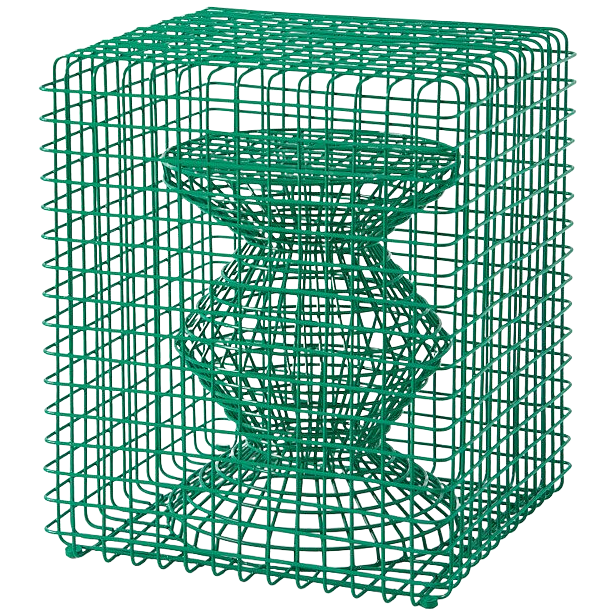 Wire Tip Tap Hocker Grün 0
