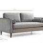 Rome 2-seater sofa light grey 9