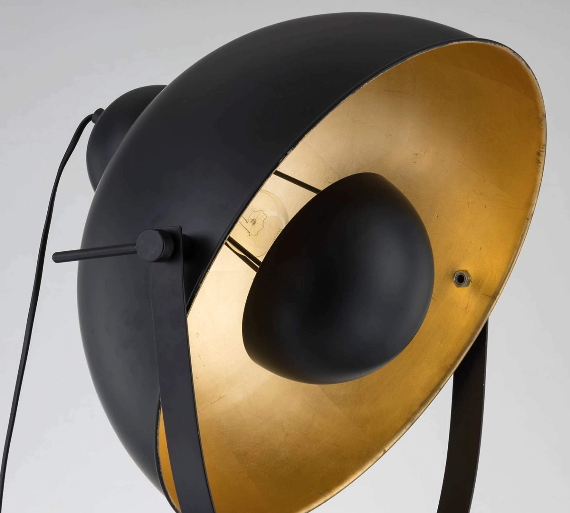 1-Flammige Stehleuchte Eisen Schwarz Gold 2