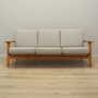 Vintage Sofa Oak Wood Textile Grey 1960s 1