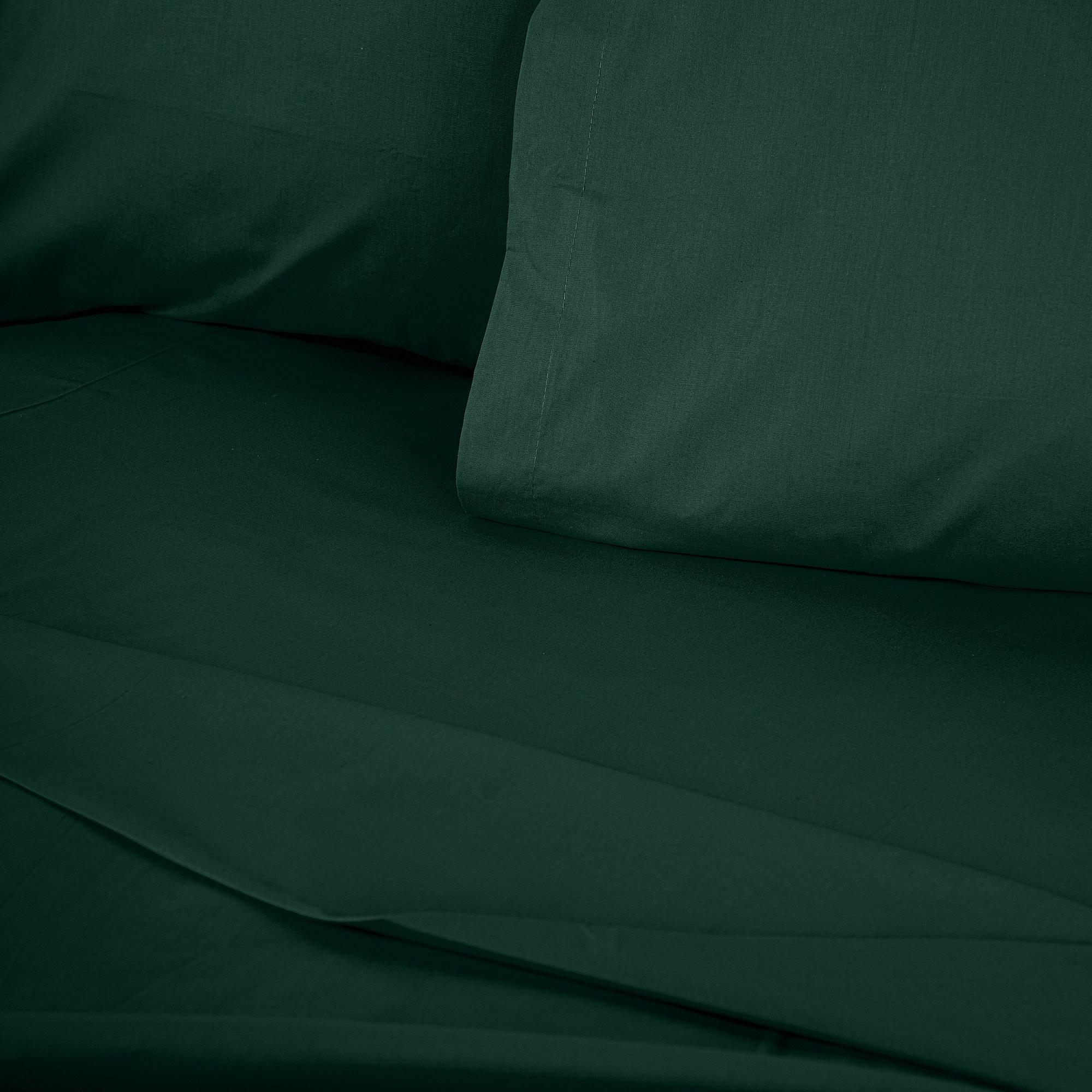 Fitted sheet Cotton Dark Green 100cm x 200cm 2