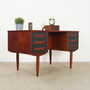 Vintage Desk Teak Wood Brown 1970s 4
