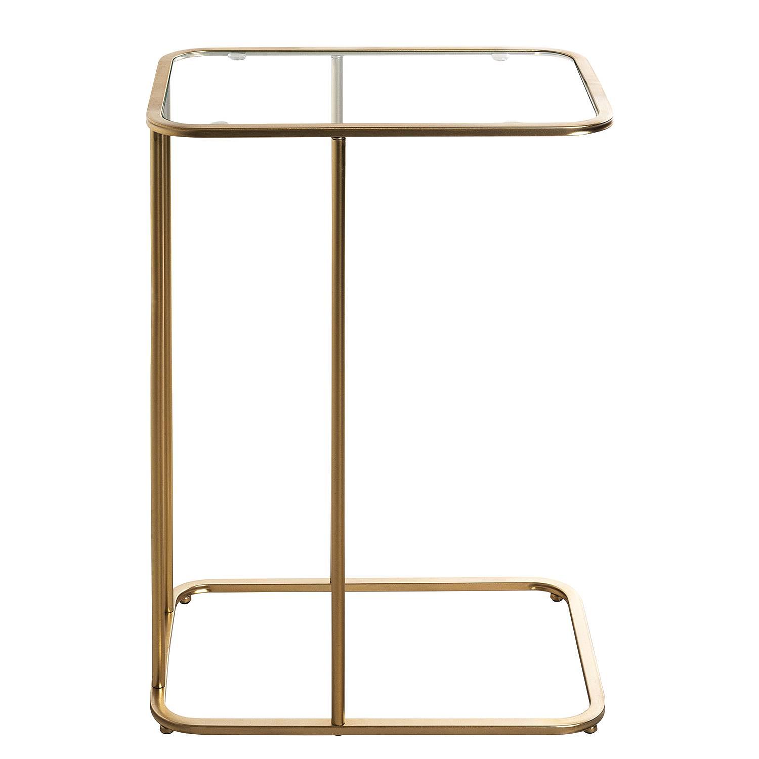 Sabugal Beistelltisch Glas Metall Goldfarbig 2
