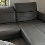 Ecksofa Leder Grau 6
