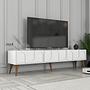Lyon 44 TV cabinet Wood veneer White 3