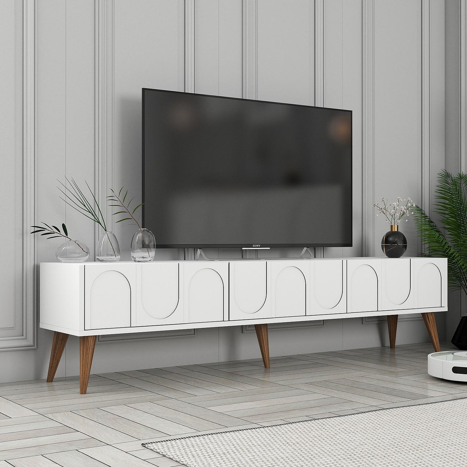 Here's the translation of the German parts, keeping the formatting:

Lyon 44 TV cabinet Wood veneer White 3