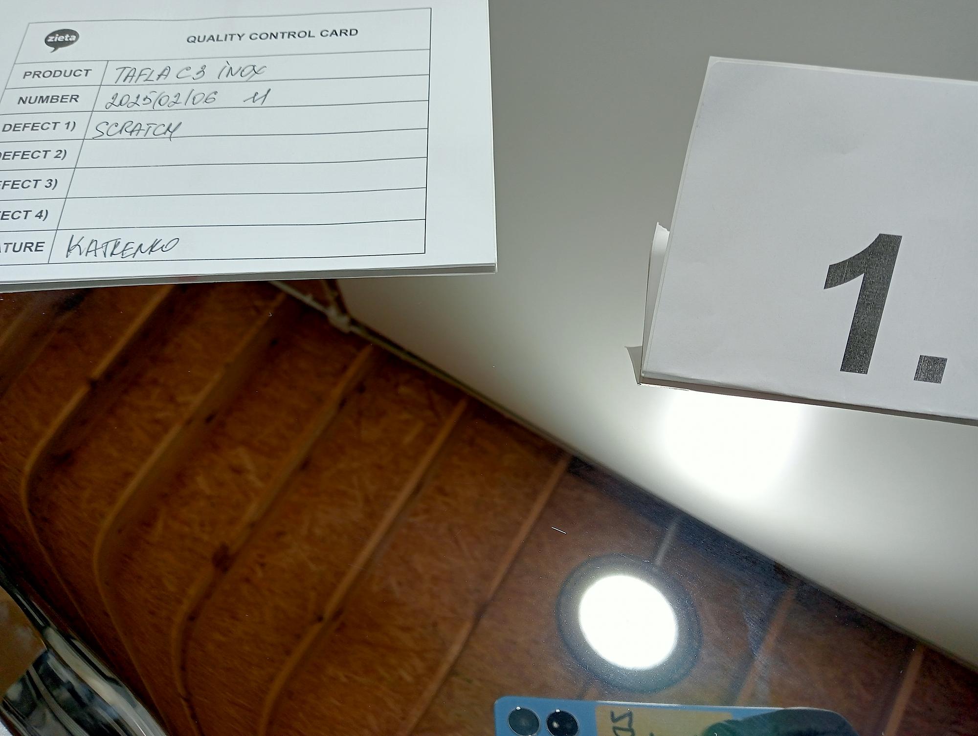 Tafla Specchio C3 Acciaio Inox Lucidato Argento 3