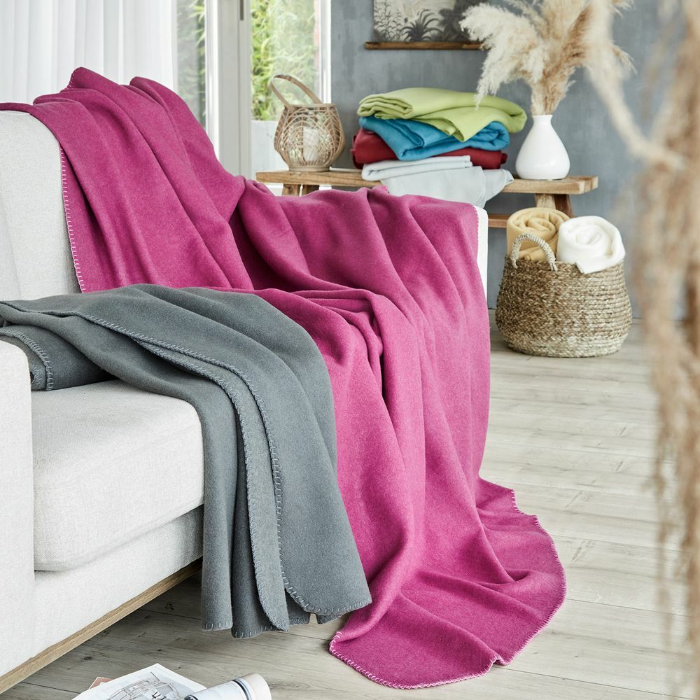 Wohndecke aus Visco Fleece Anthrazit 8