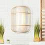 Pendant lamp 1-light metal wood 4