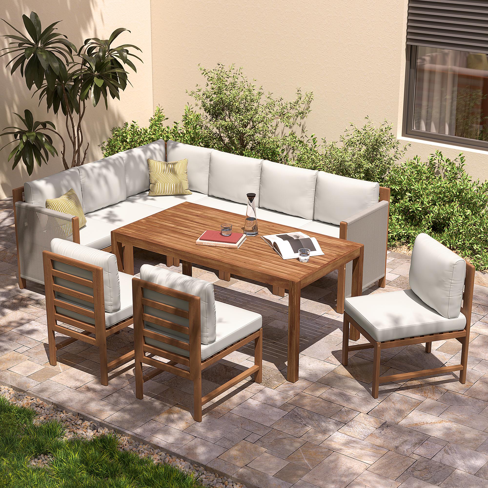 Dining Corner Element Bayton Acacia Beige 2