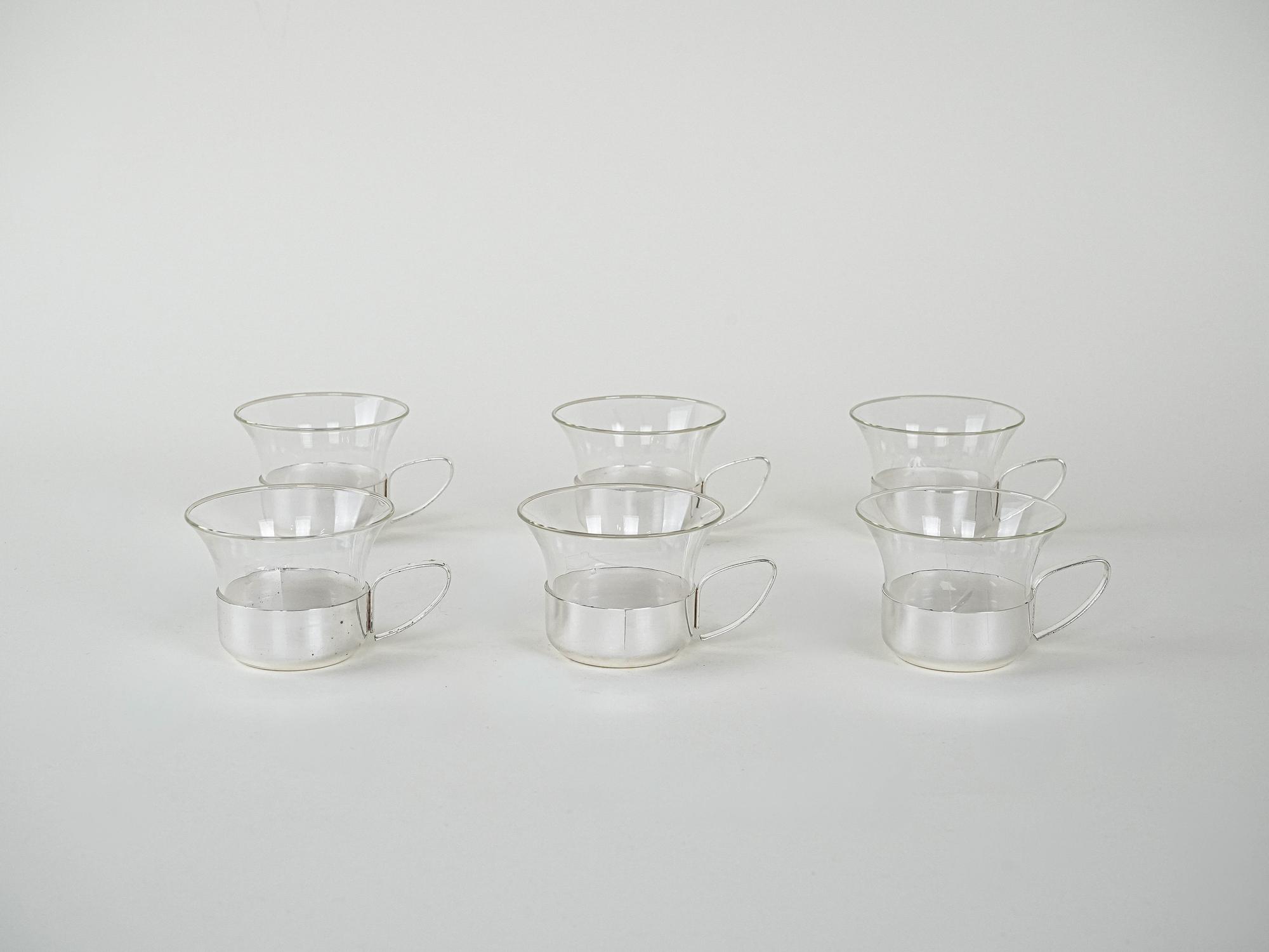 Glass tumblers set Transparent 1980s 2
