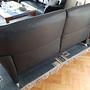 2x Sofa 2-Sitzer Leder Dunkelblau 2