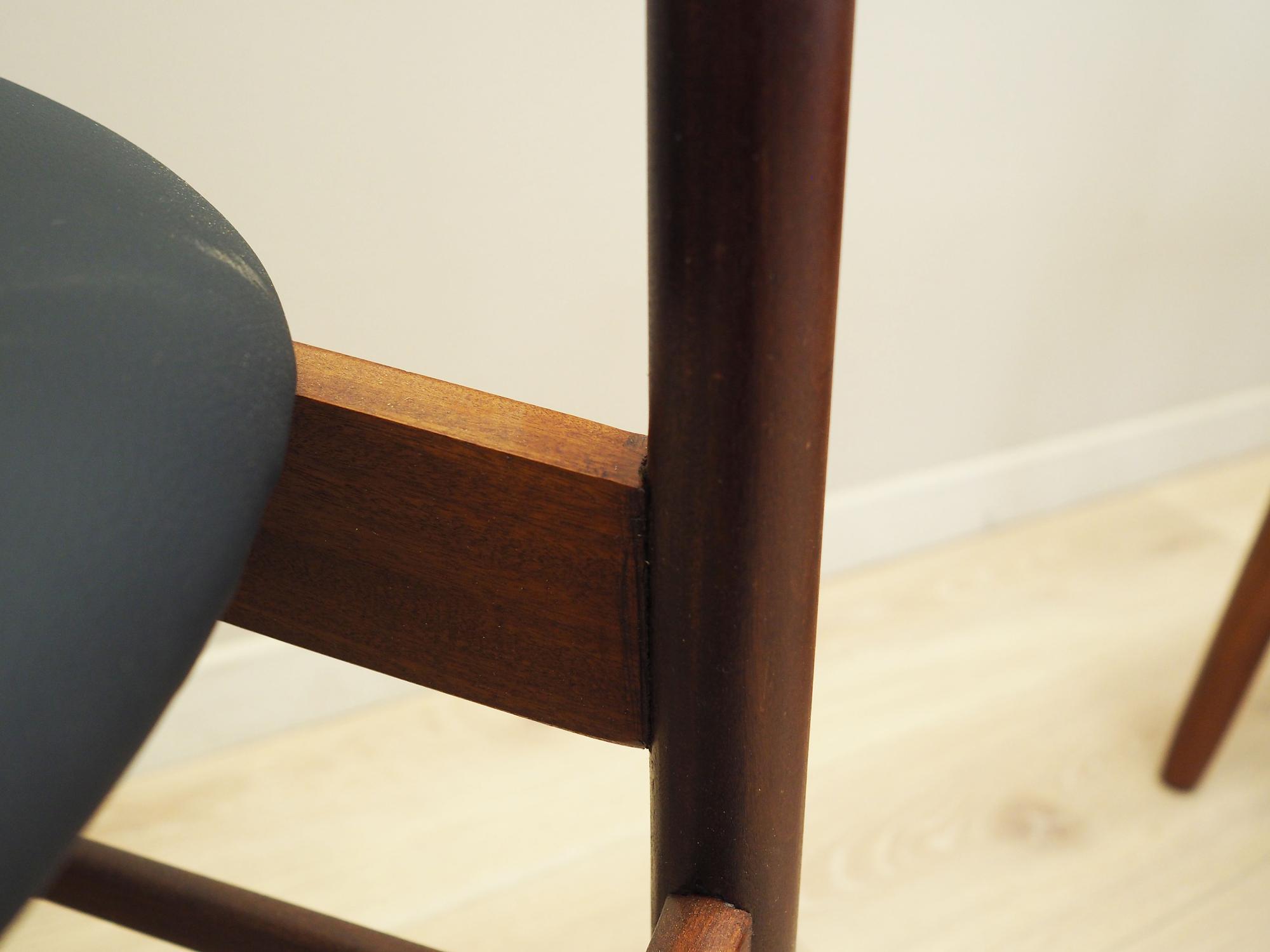 4x Vintage Dining Chair Teak Wood 1960s 8