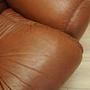 Sessel Leder Braun 1970er Jahre 10