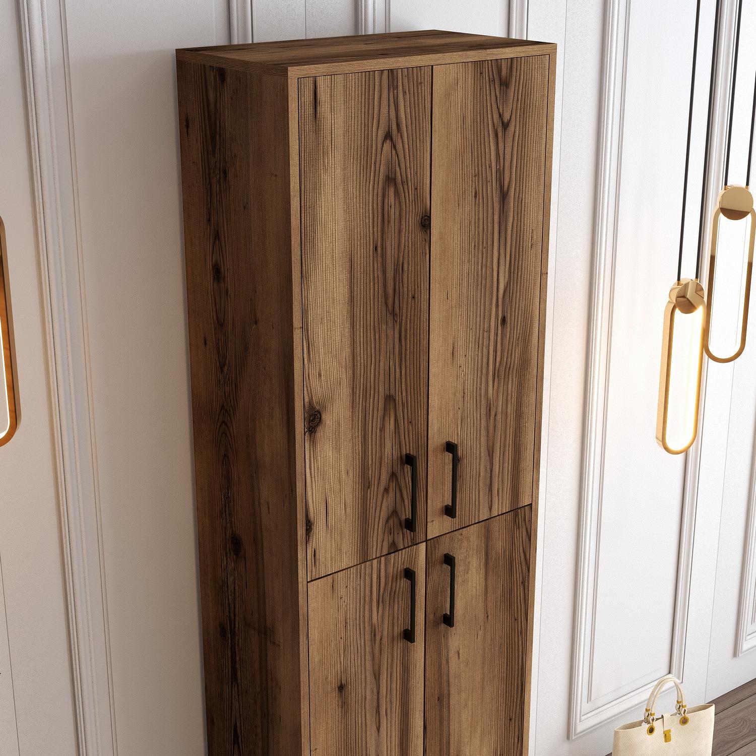 Benta Walnut Brown Shoe Cabinet 3