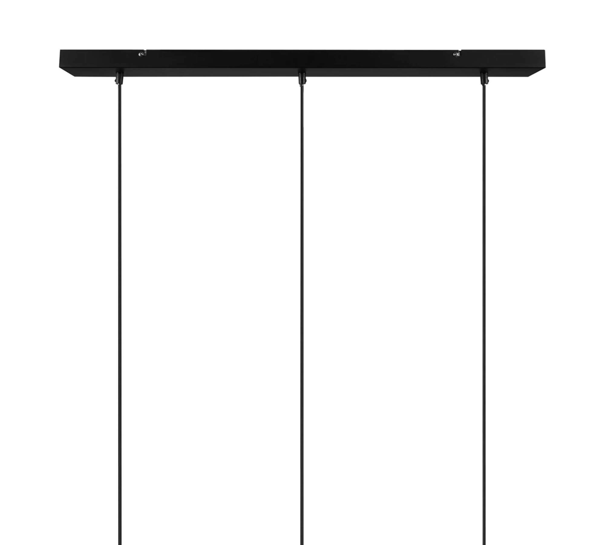 3-Flammige Pendelleuchte Eisen Schwarz 3