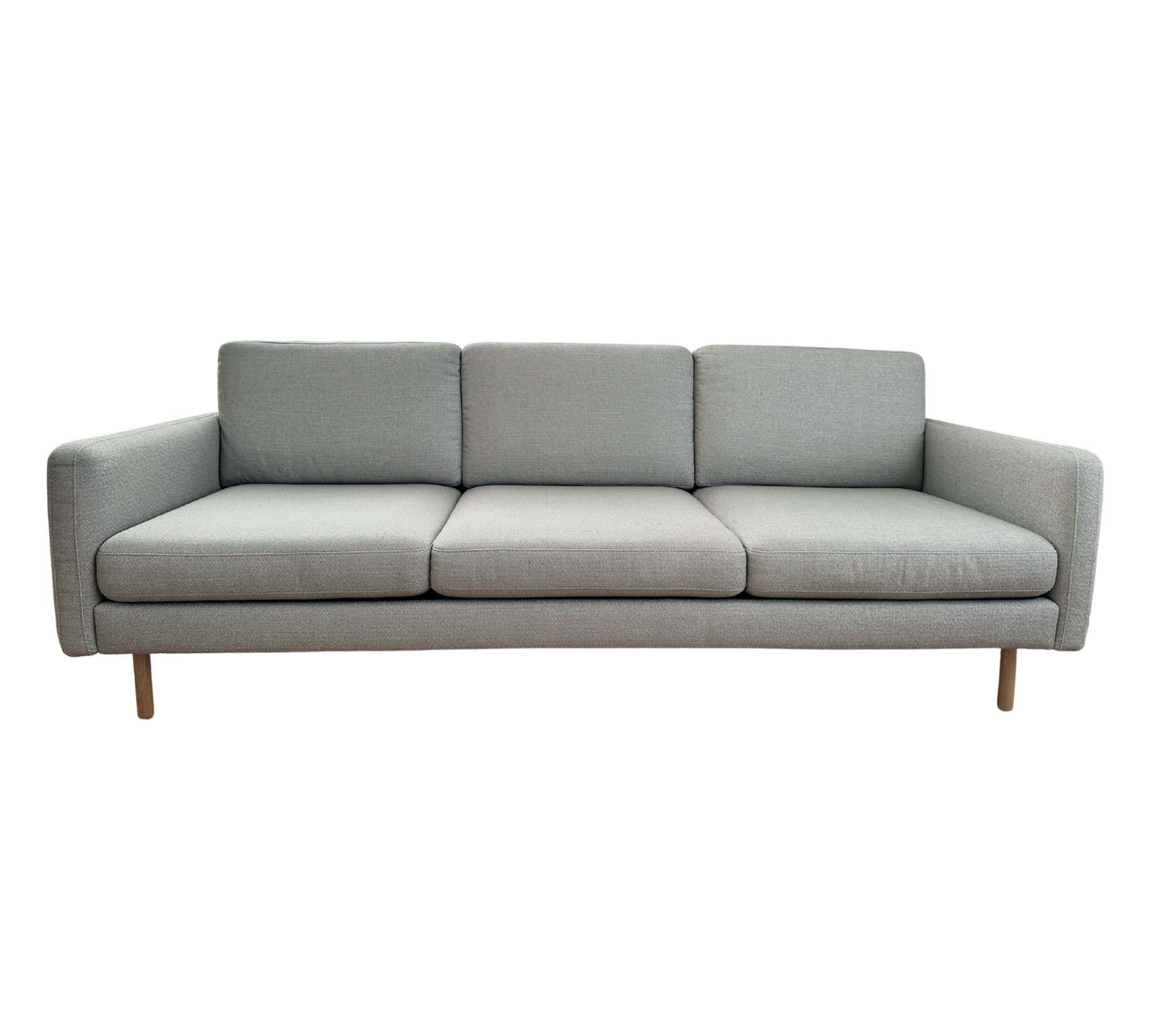 Skandinavia Remix Sofa 3-Sitzer inkl. Pouf Stoff Grau 0