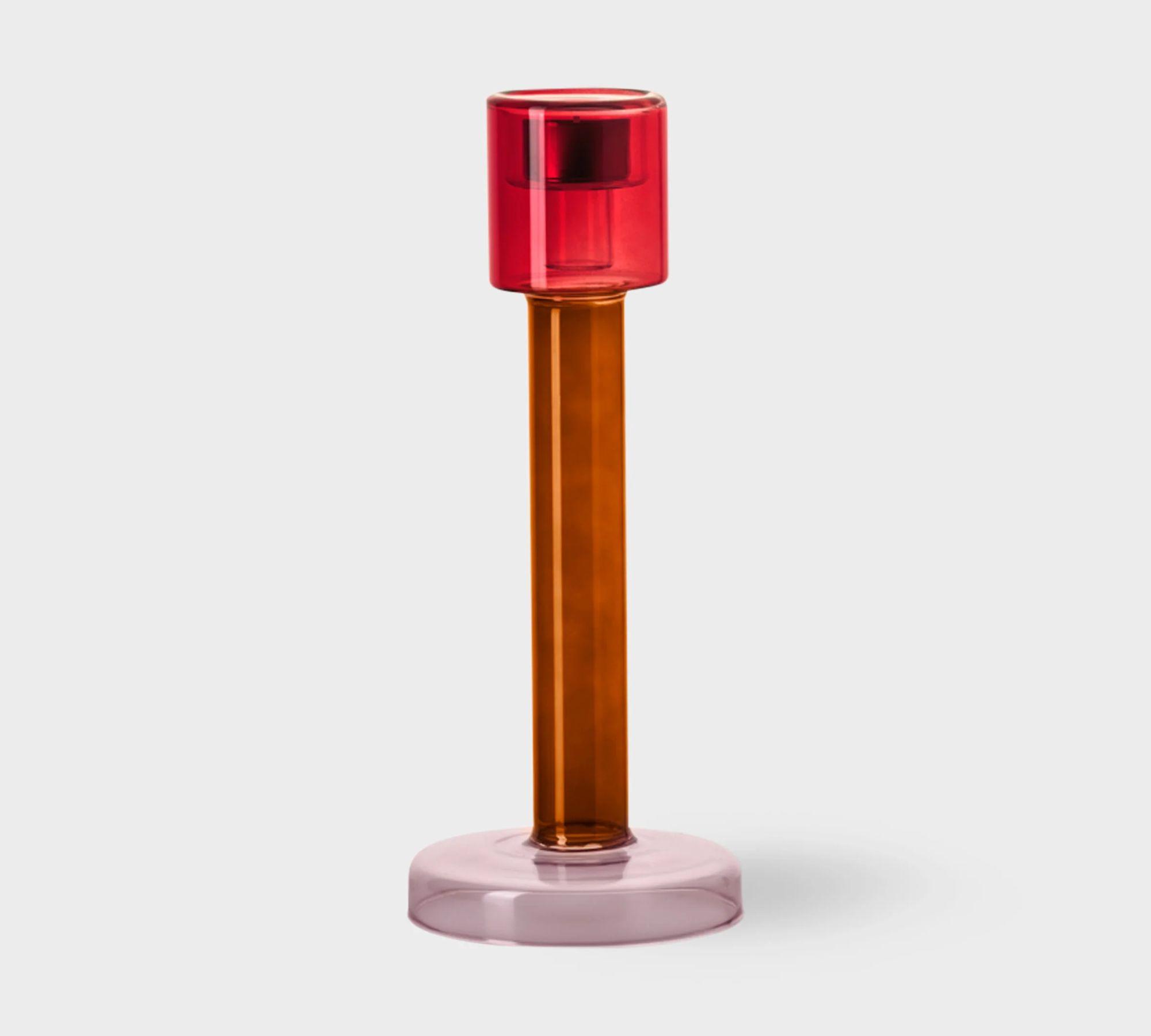 Bole Kerzenhalter Glas Rot 3
