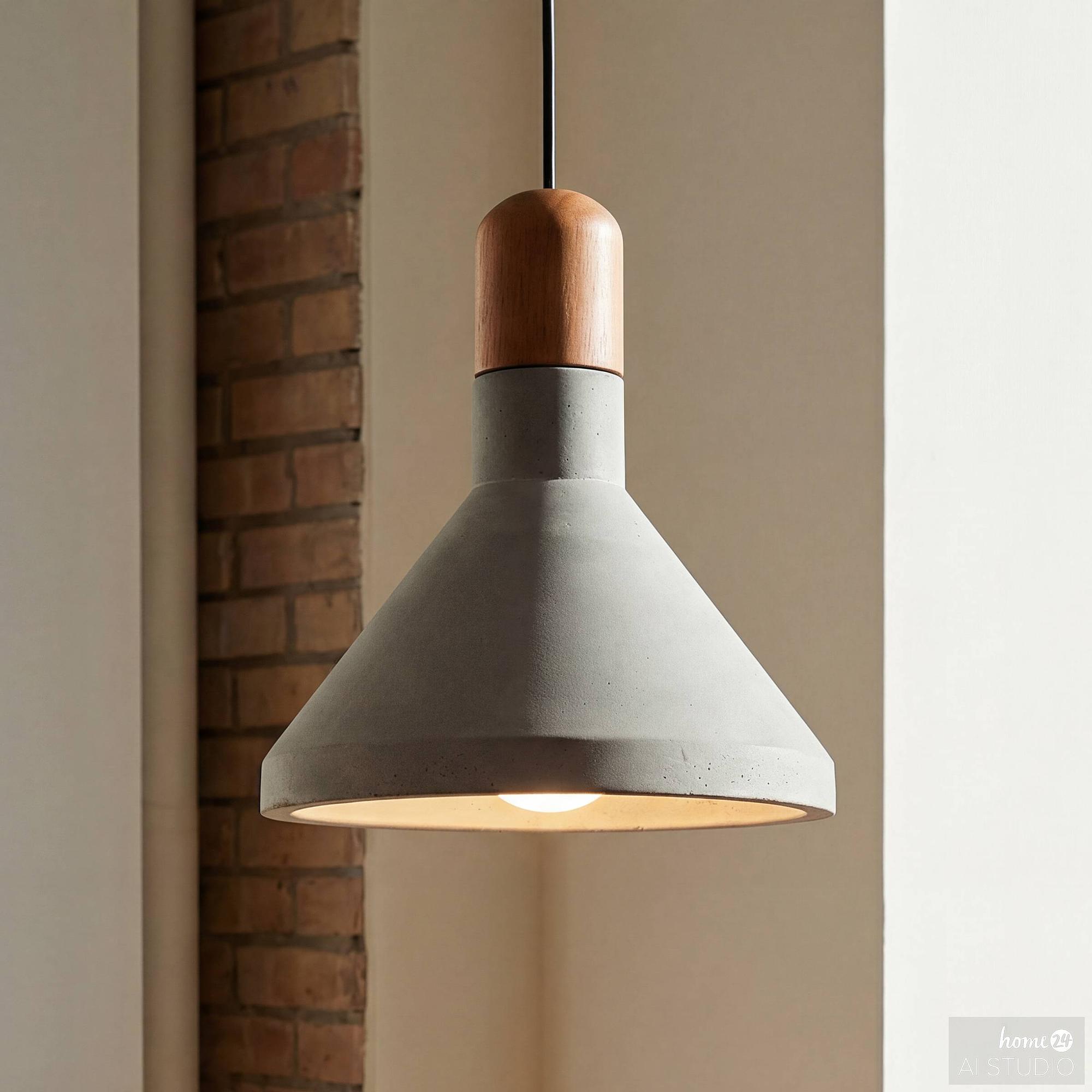 OREL Pendant Light 1-Light Concrete Iron 0