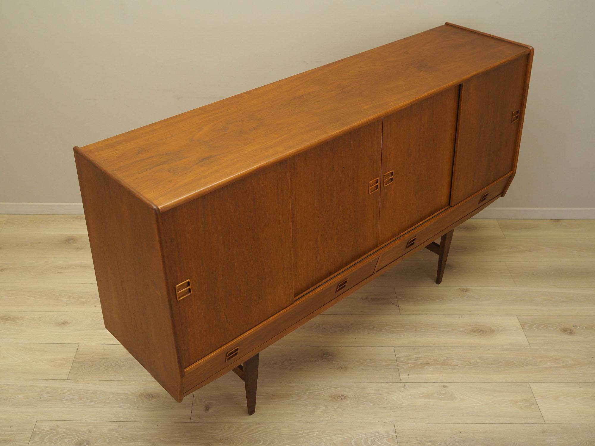 Highboard Teak wood 1960s 8