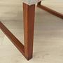 Vintage chair teak wood textile beige 1970s 11