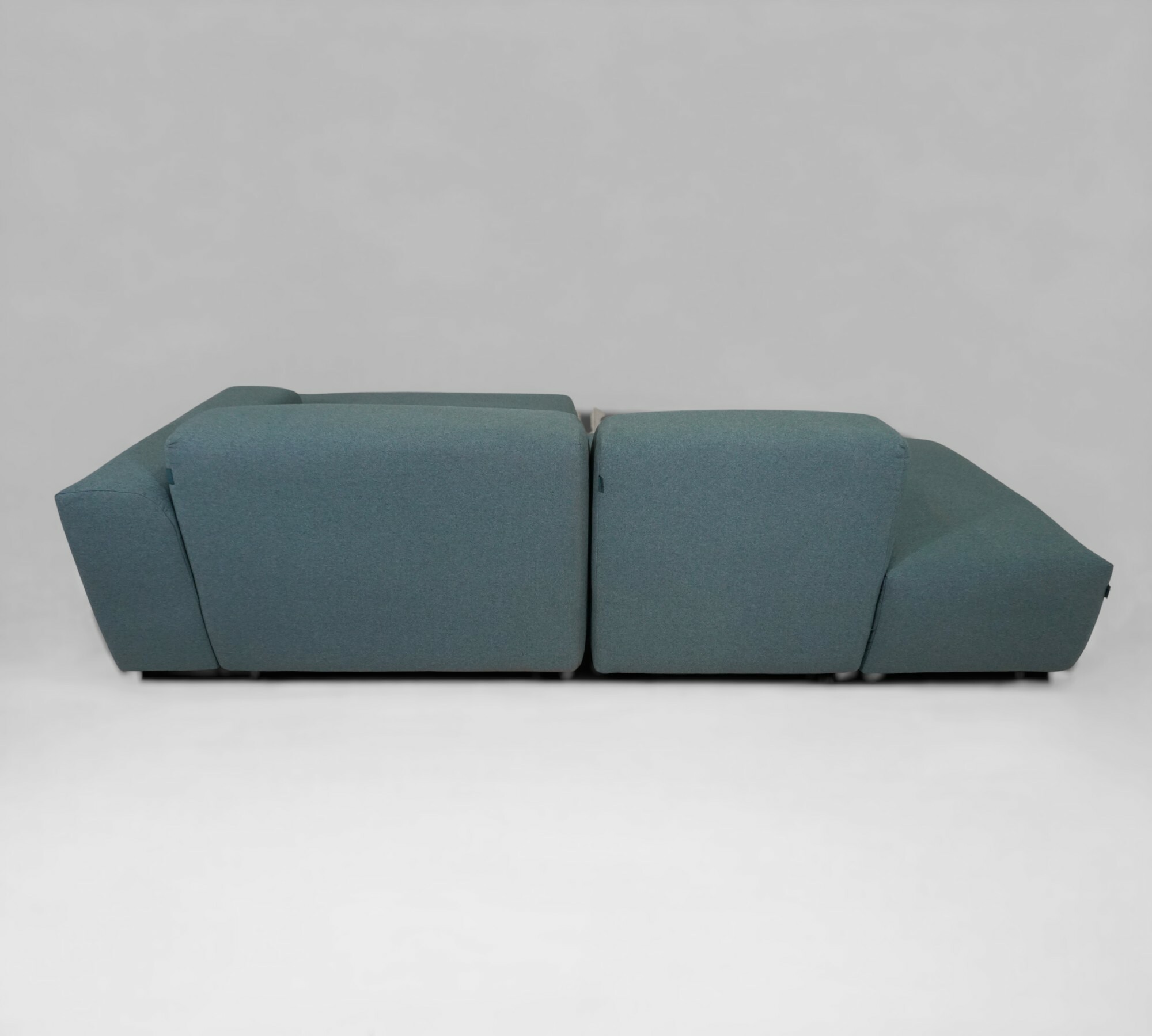 Pyllow Ecksofa Récamiere Rechts Feingewebe Taubenblau 3