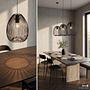 Pendant light ROCAR iron 1-light Black 3
