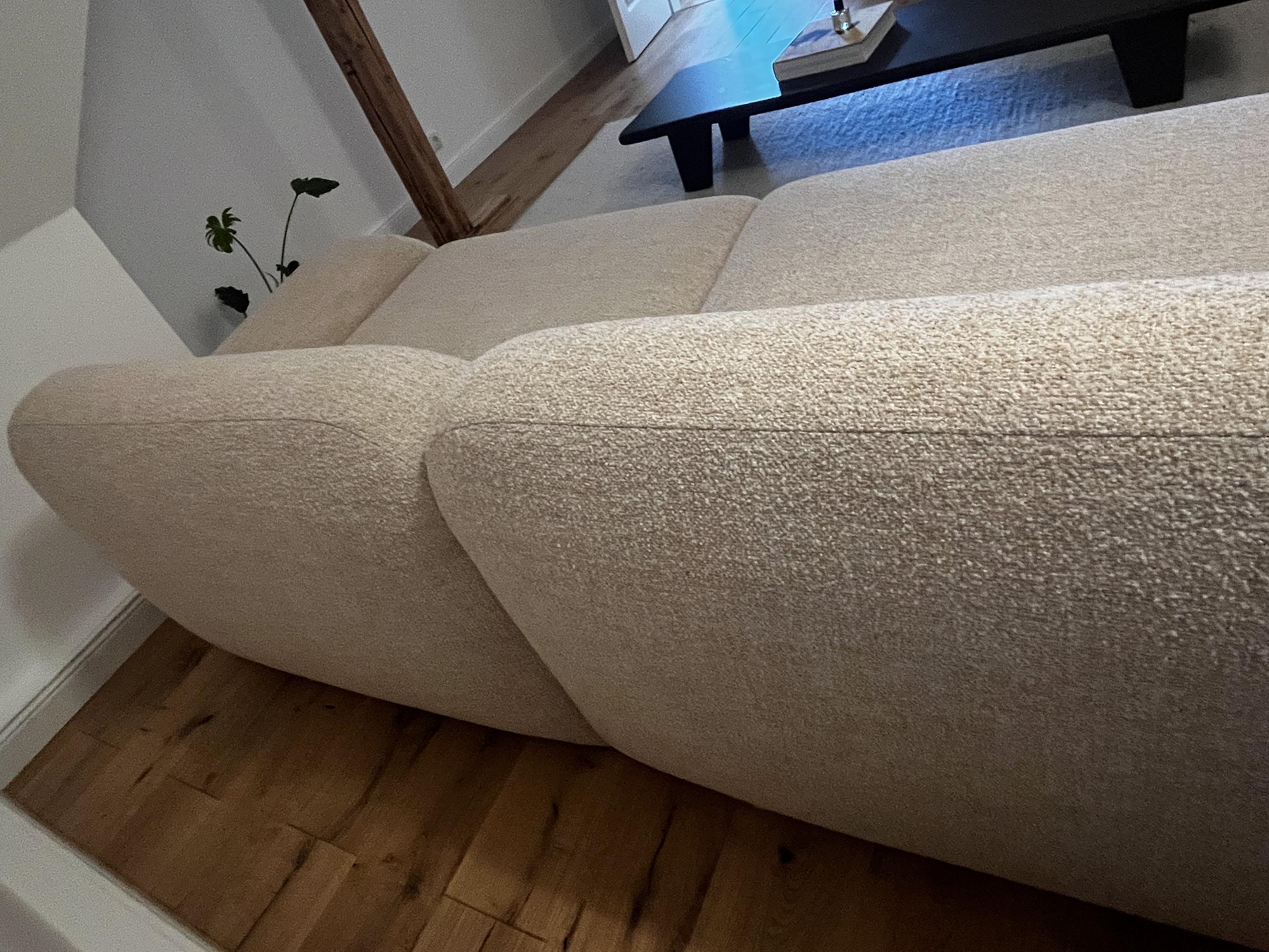 3-Seater Sofa Bouclé Cream 5