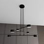 Pendant light 6-bulb steel black 2