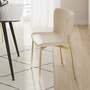 2x Dining chair velvet iron cream 5