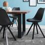2x Scandi-Style Esszimmerstuhl Schwarz 6
