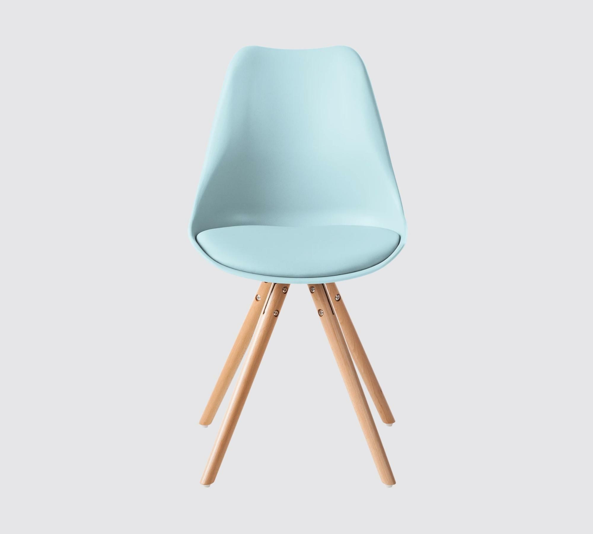 2x Scandi Style Stuhl Helles Blau 1