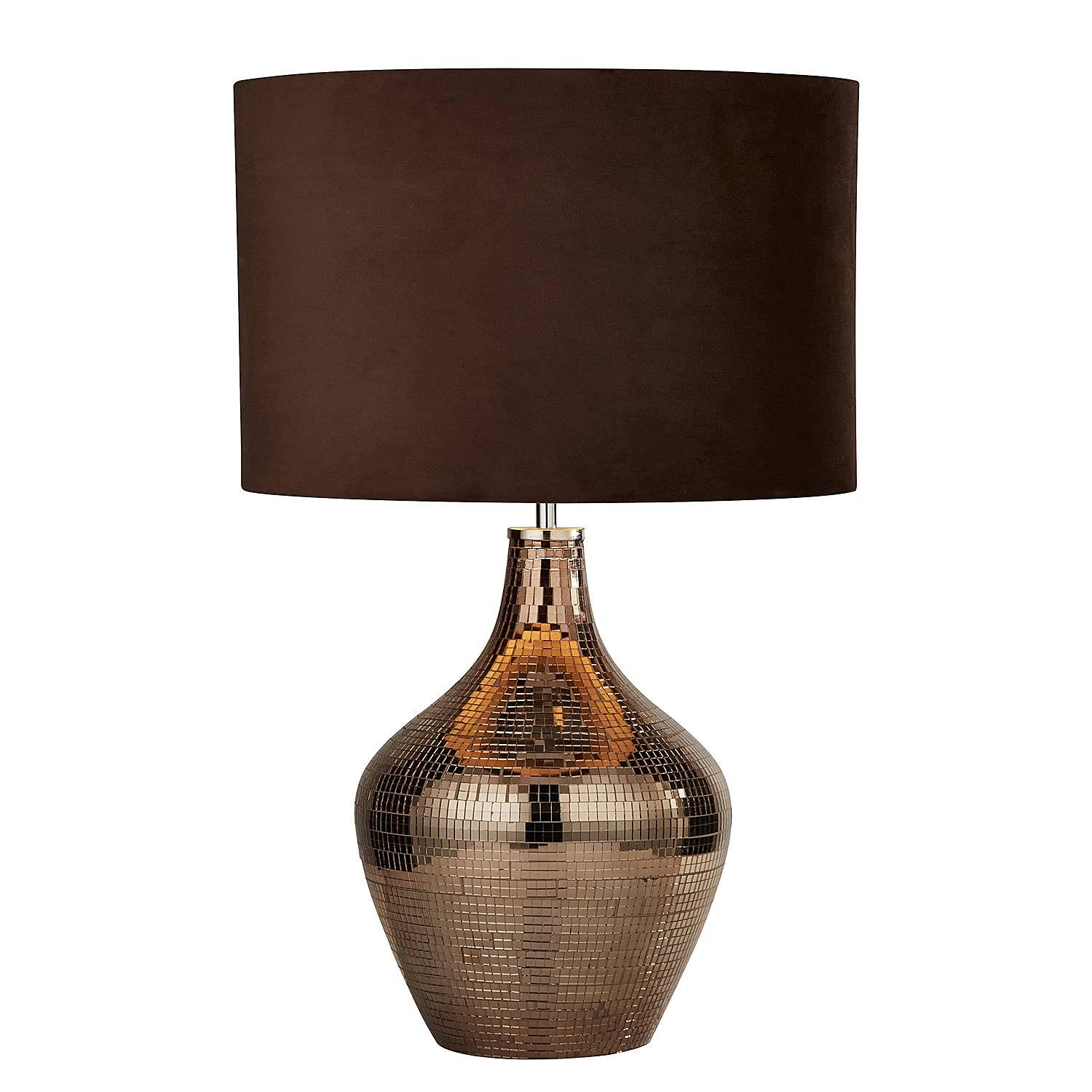 Tischleuchte Smoked Mosaic Stahl Braun Gold 0