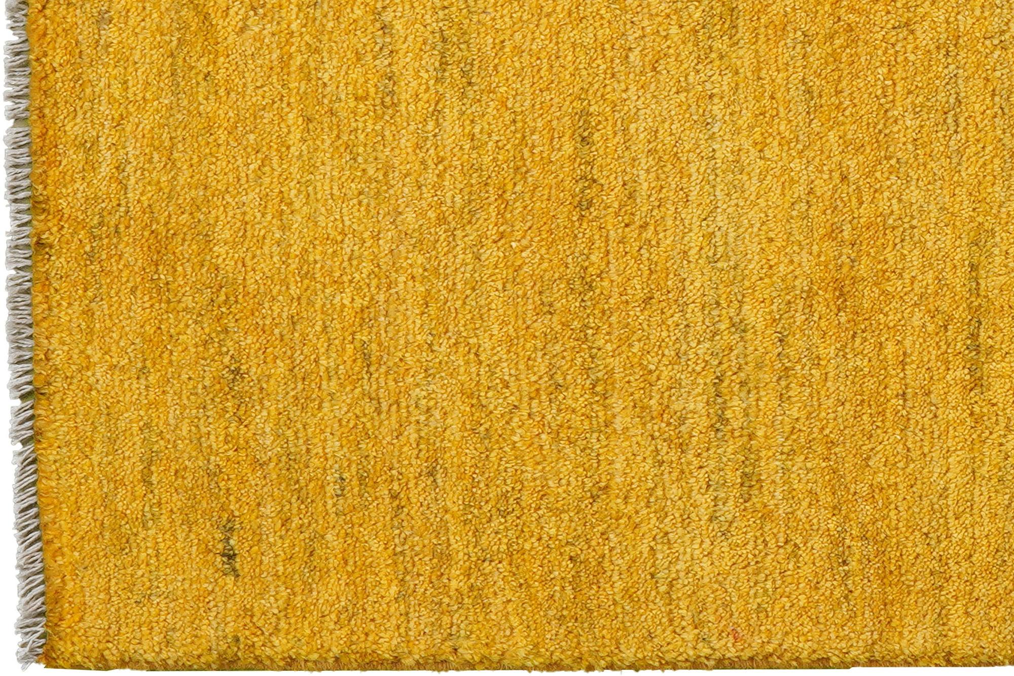 Tappeto Gabbeh Rizbaf lana giallo 1