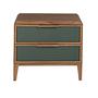 Nightstand walnut veneer Green 1