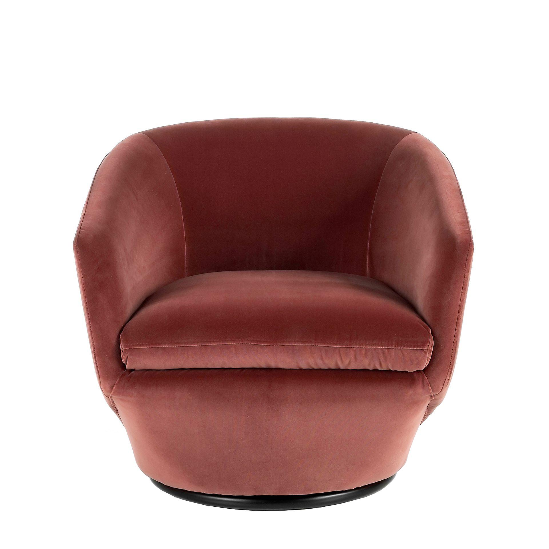 Sessel Drehbar Samt Peach 5
