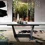 Dining table Black steel Porcelain-marble 2