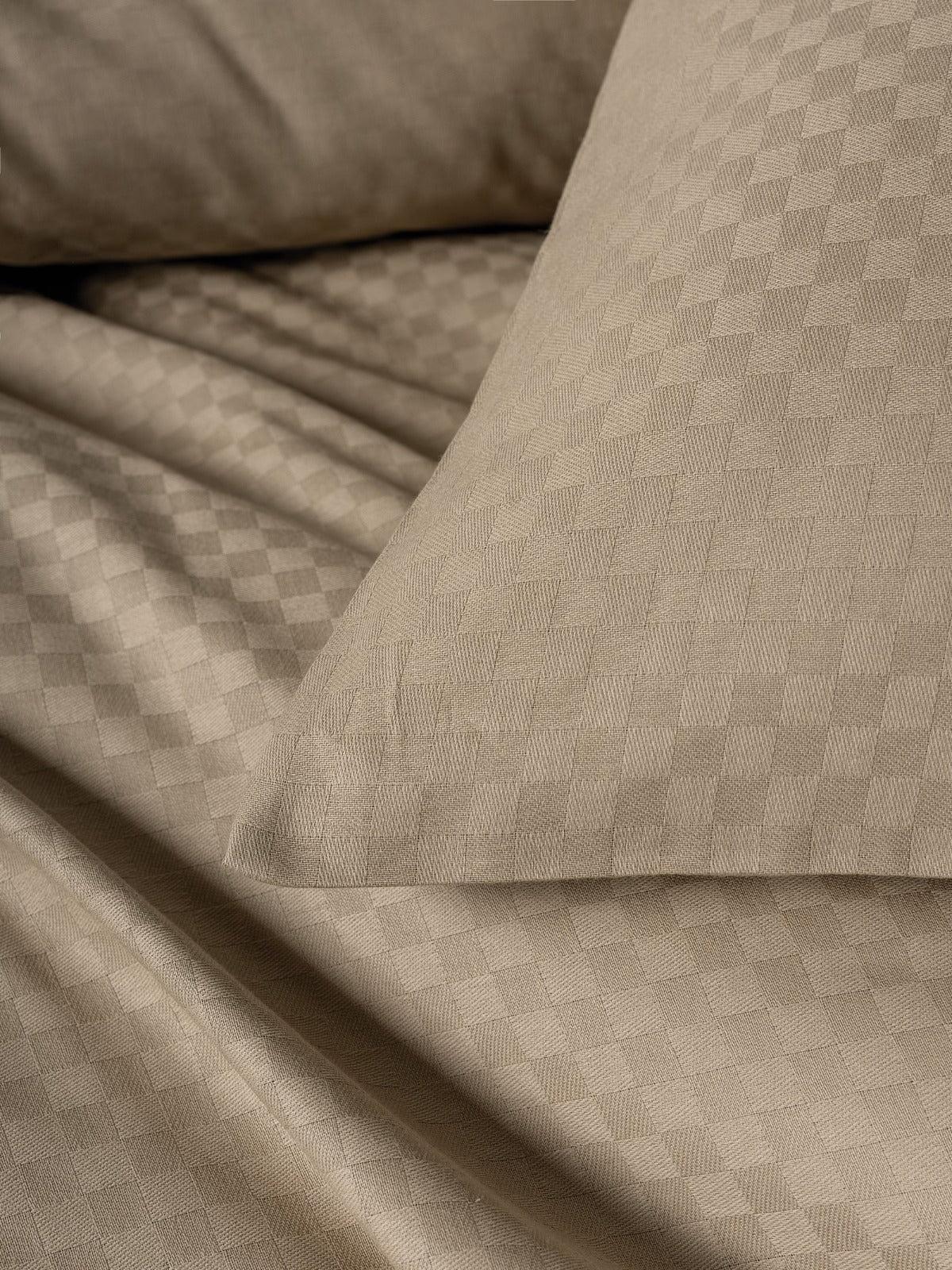 Bettwäsche-Set 2-tlg. 100% Baumwolle Beige 220x240cm 2