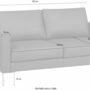 Portobello Sofa 2-Sitzer Leder Metall Dunkelgrau 6