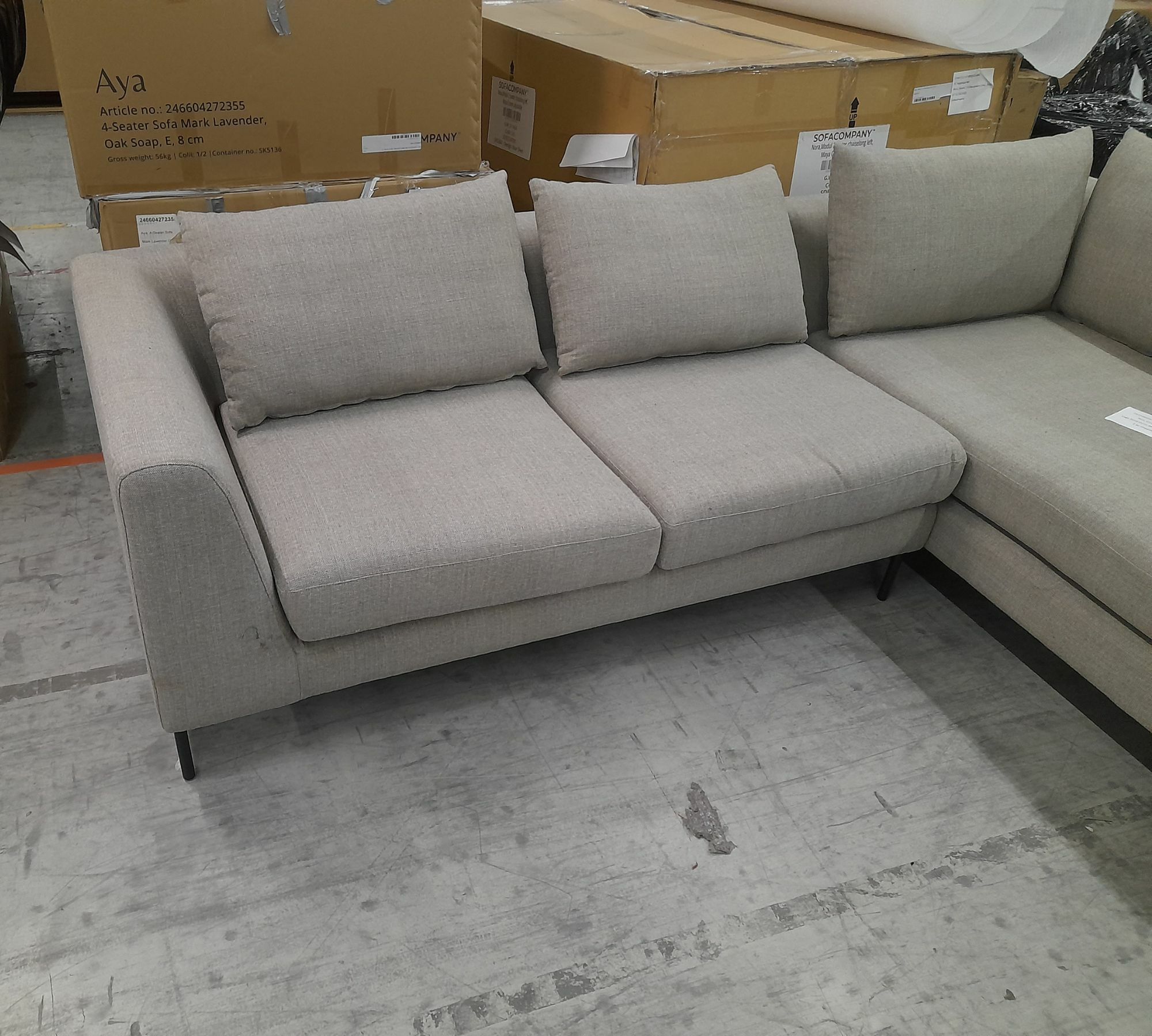 Noa Ecksofa Récamiere Rechts Vega Sand Dune 4