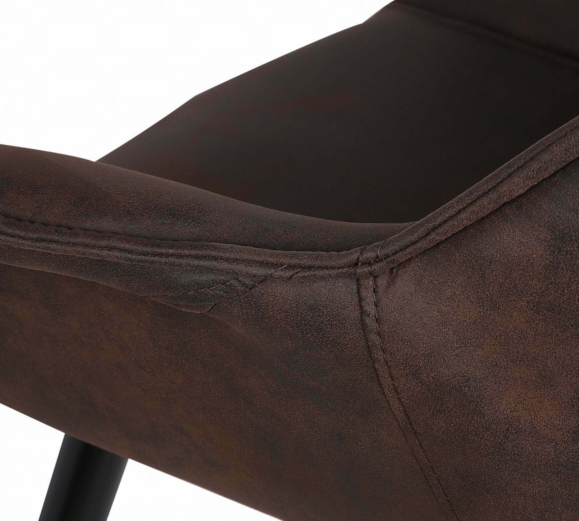 Armchair Microfiber Brown Black 3