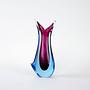 Vase Murano-Glas Blau 1960er Jahre 2