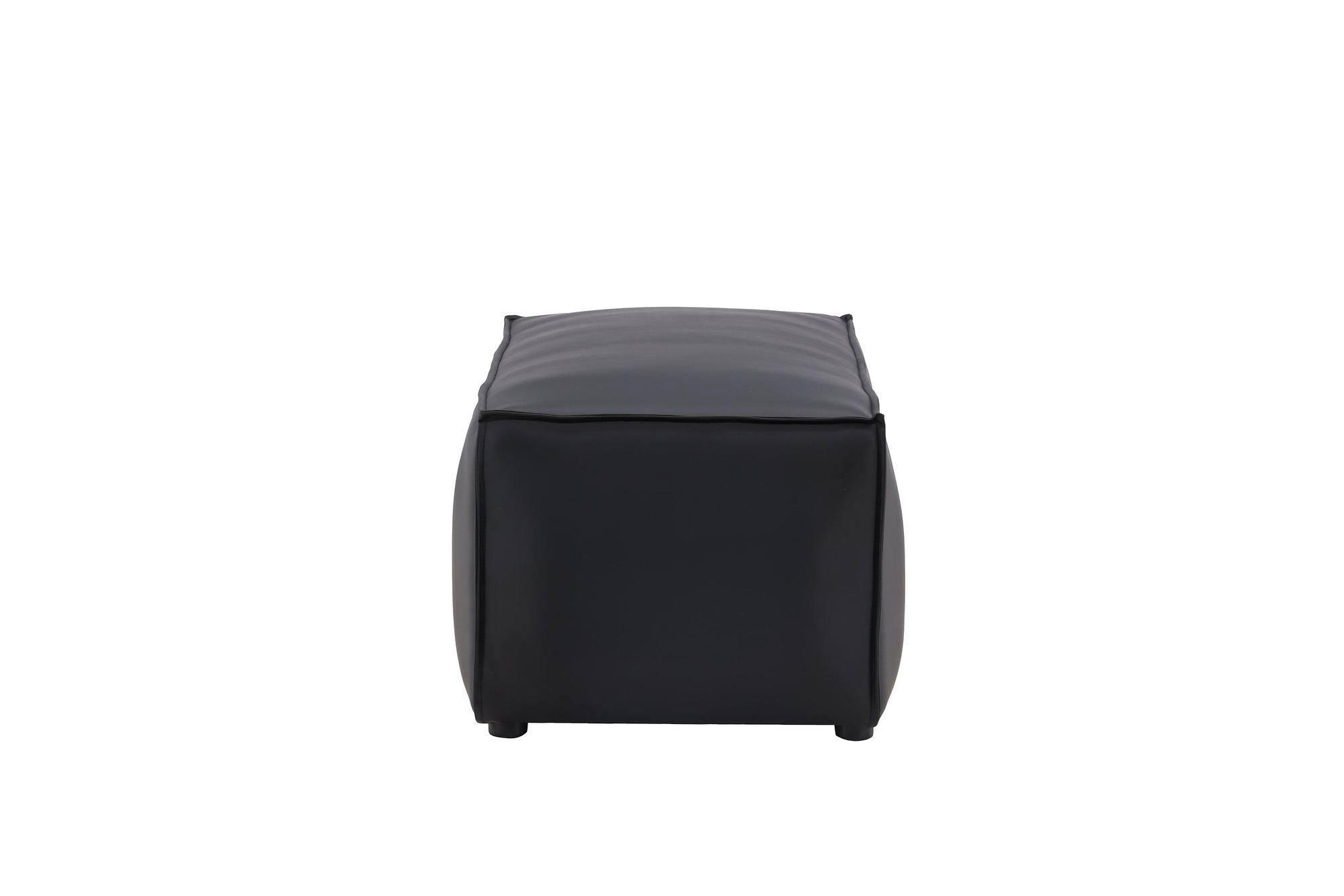 Palermo  Pouf  PU  Matt Black 3